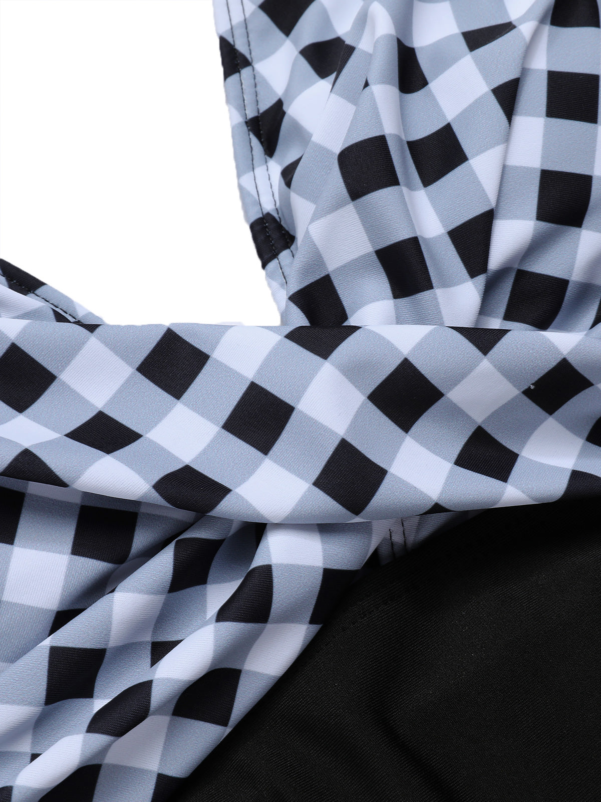 Pomarańczowy, jednoczęściowy kostium kąpielowy z krzyżowanymi plecami z lat 60. XX wieku