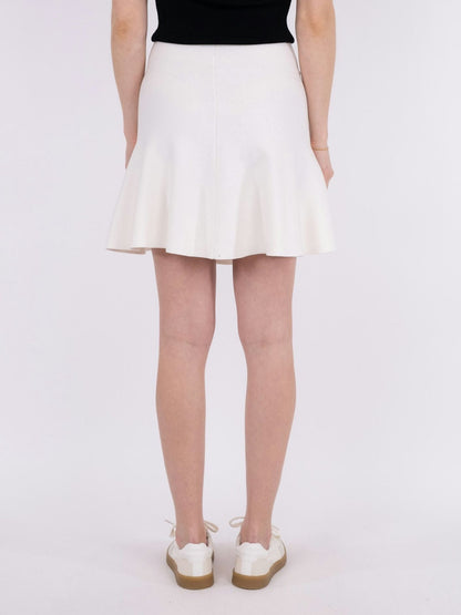 Dzianinowa spódnica Neo Noir Hanna w kolorze złamanej bieli