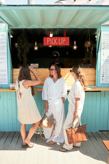 Bluzka z miękkiego lnu Neo Noir Sarla w kolorze białym