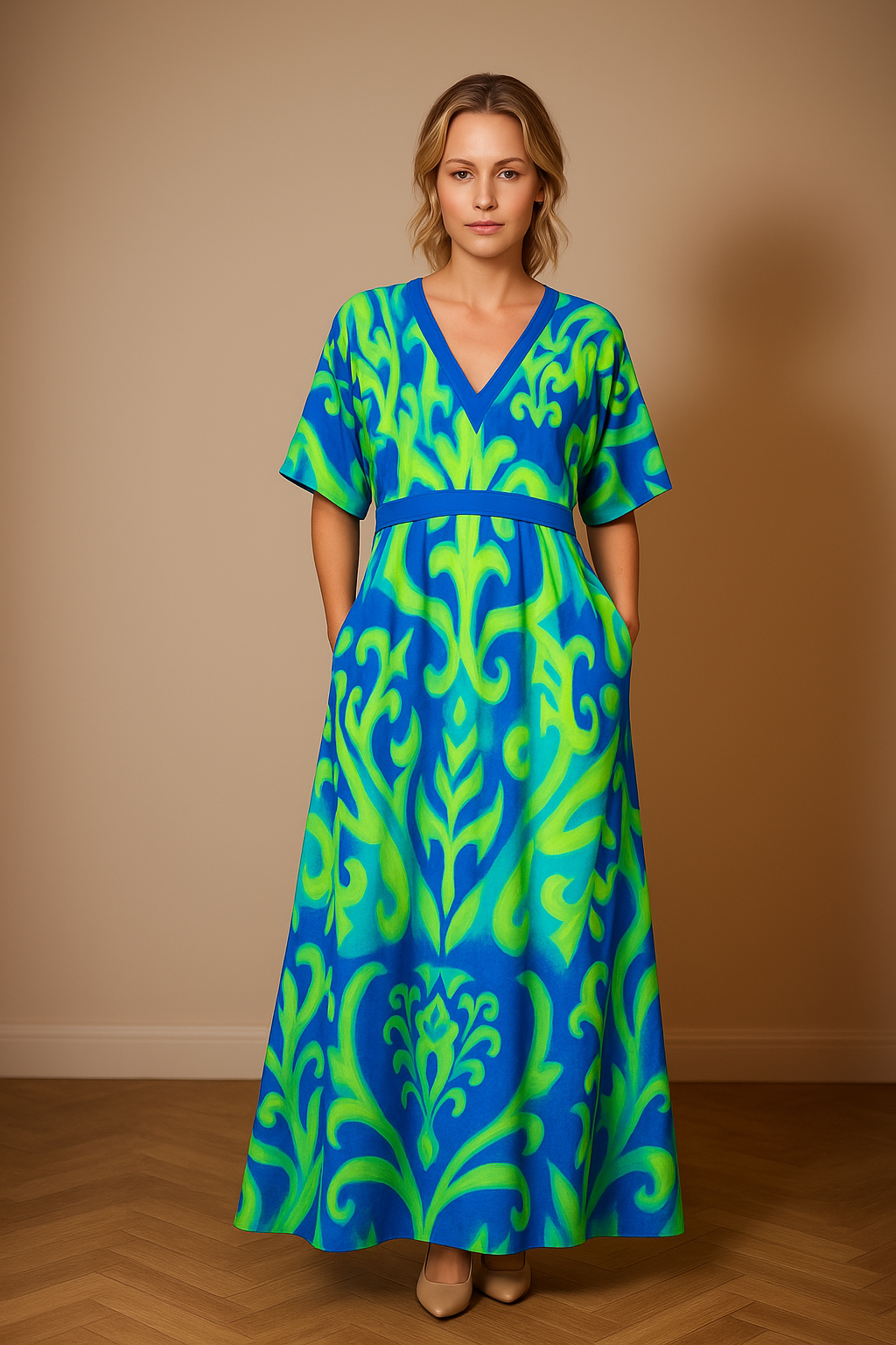 Elena - Elegancka sukienka w kwiaty