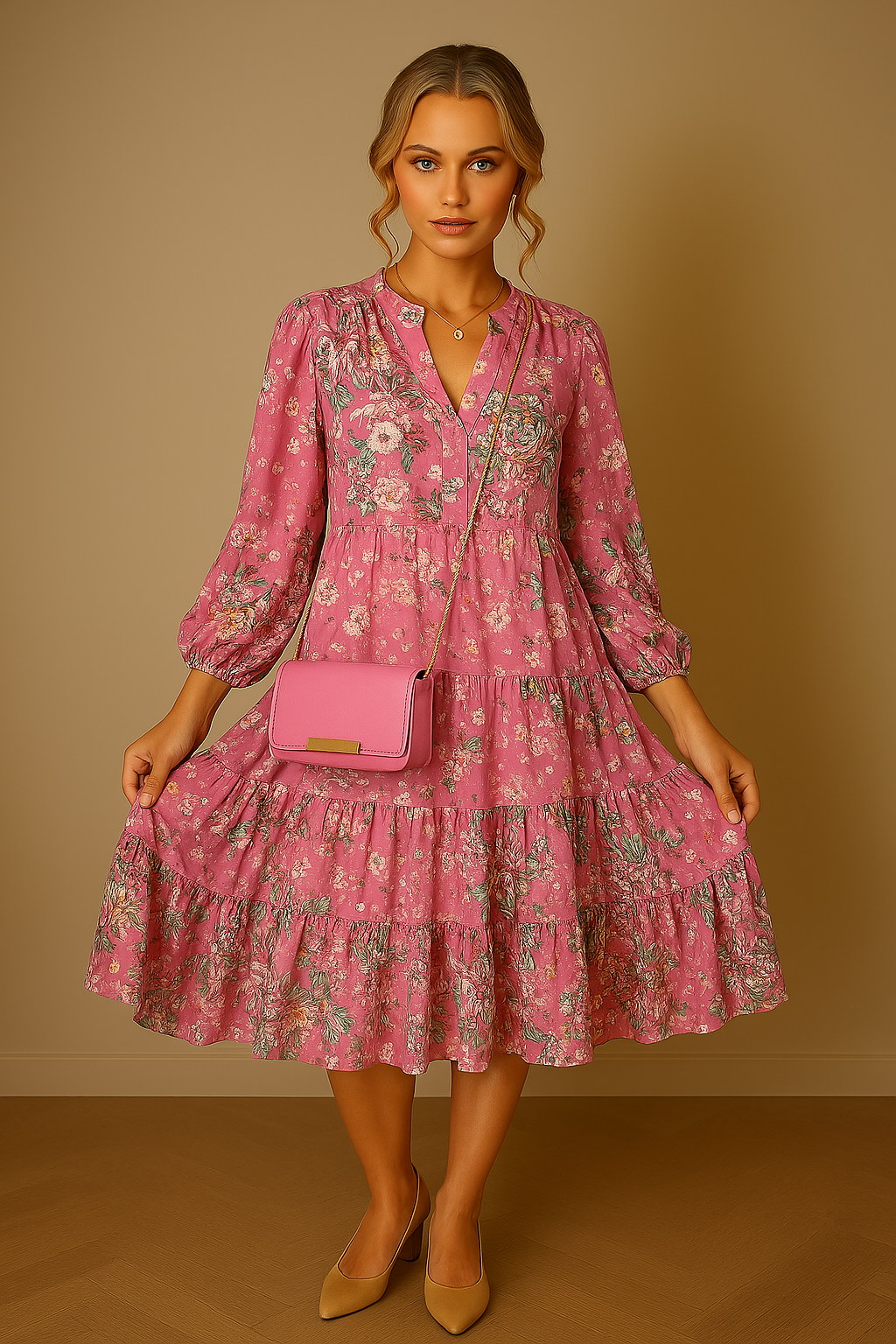 Aria｜ Sukienka z kwiatowym nadrukiem