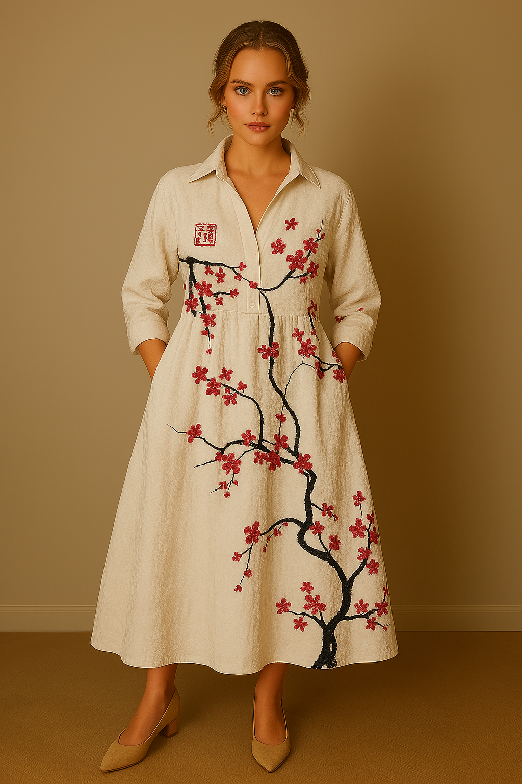 Madeleine｜Elegancka sukienka w kwiaty dla kobiet