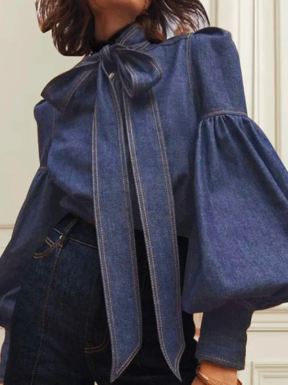 Christy™ | Puff Denim Blus