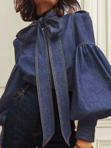 Christy™ | Puff Denim Blus