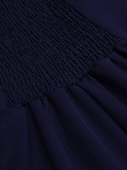 Jednoczęściowy, patchworkowy kostium kąpielowy z lat 50. z kwiatowym wzorem i dekoltem typu halter