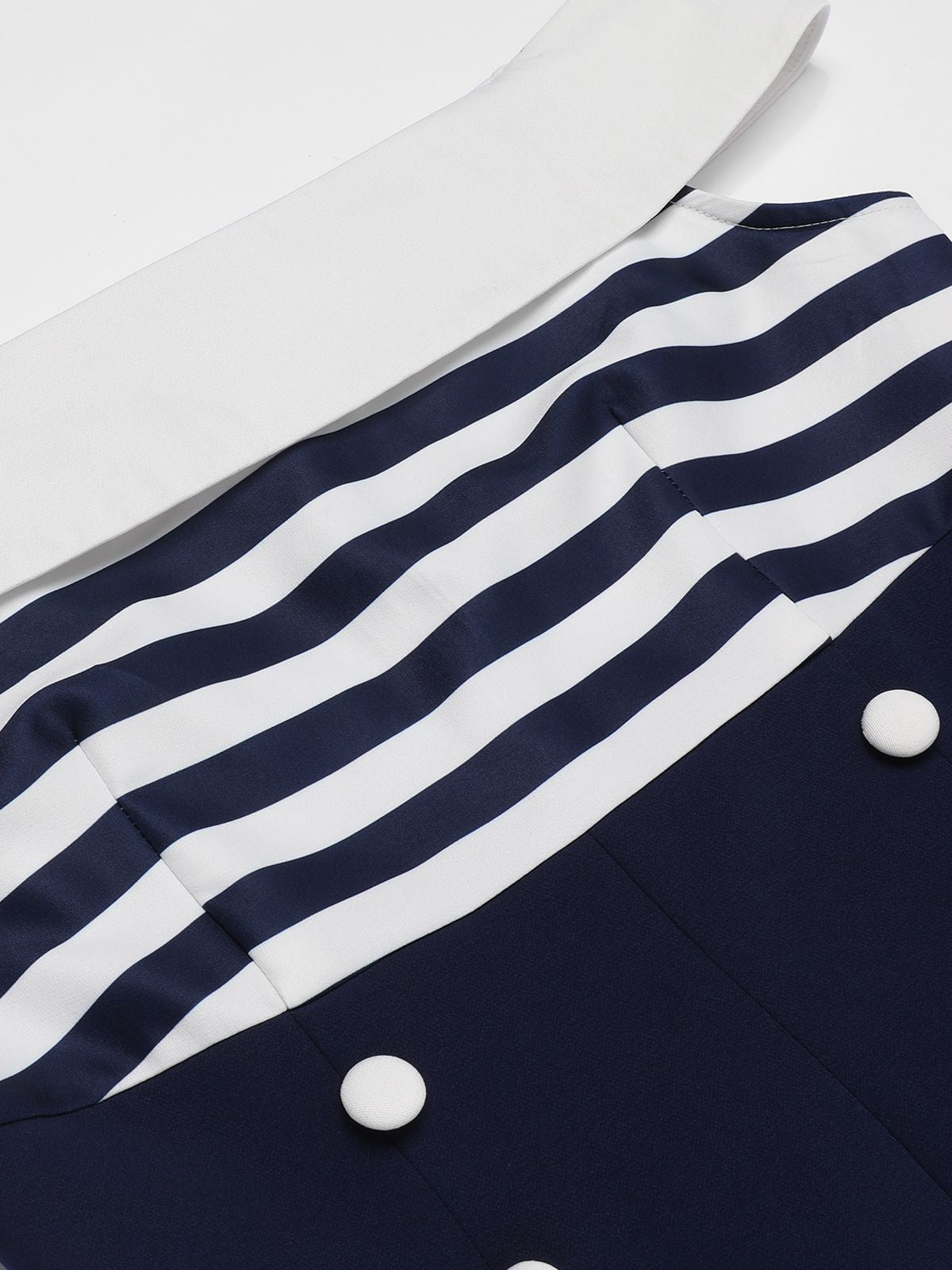 Różowo-czarny, patchworkowy kostium kąpielowy z wycięciem w serek z lat 40.