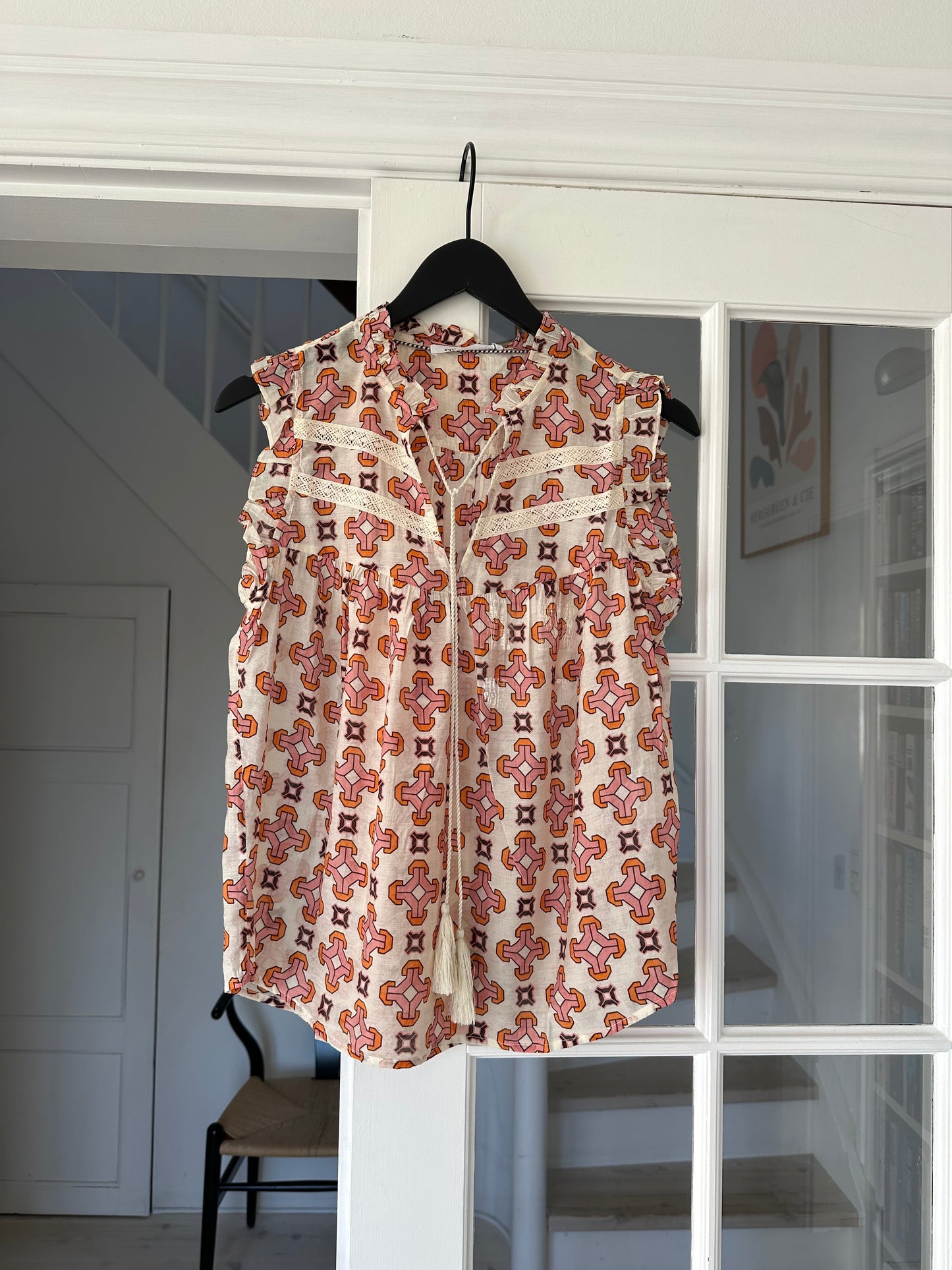 Wiązany top Co'Couture EgyptCC w kolorze złamanej bieli