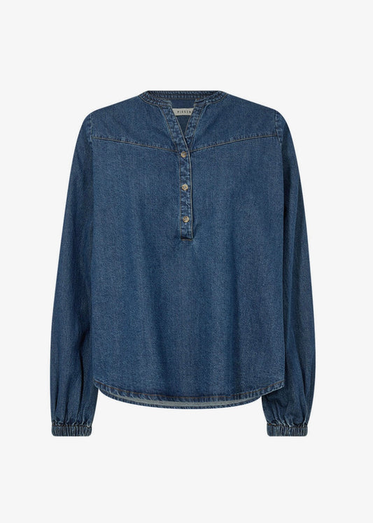 Bluzka Pieszak PD-Harper Chambrey jeansowa w kolorze niebieskim