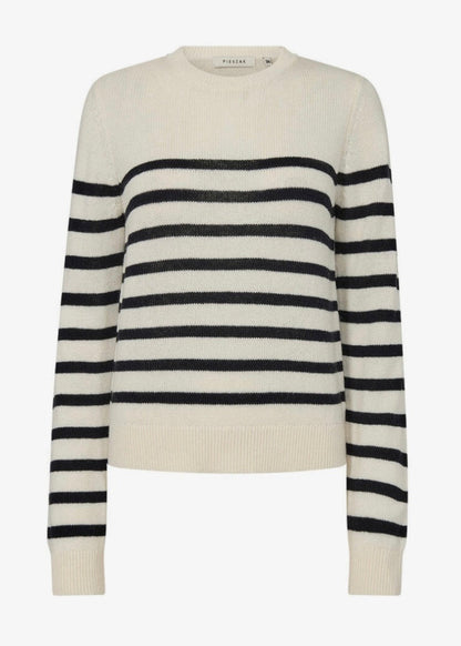 Pieszak PD-Manilla Stripe Knit Biała Perła / Granatowa