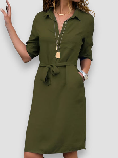 Rozalda | Sukienka zapinana na guziki