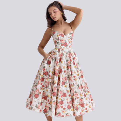 Kira | Elegancka sukienka maxi w kształcie litery A z dekoltem w kształcie litery V