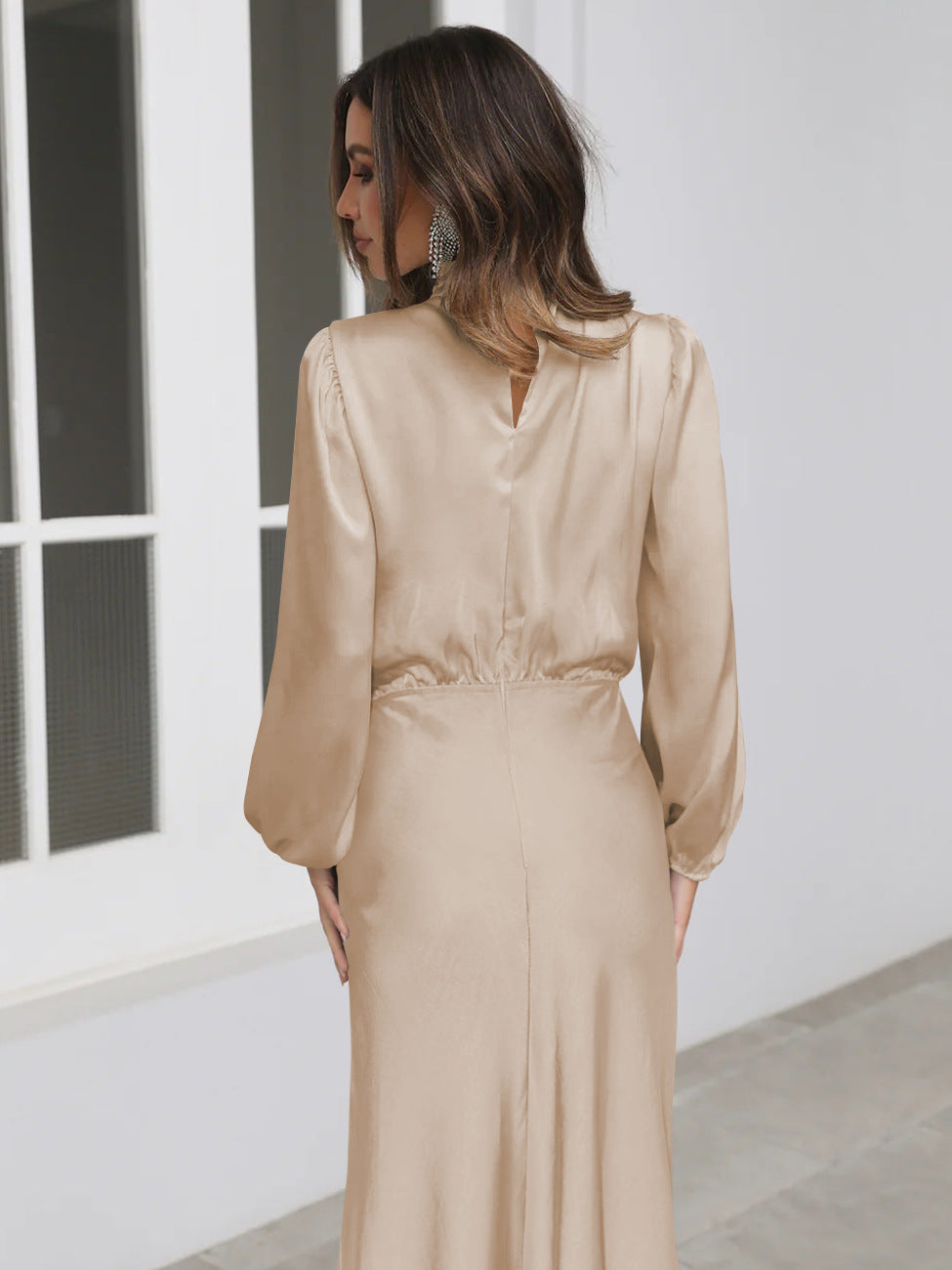 Marie | Stilfuld Satin Maxi Kjole
