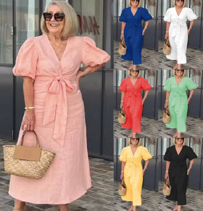 Shayla - Elegancka sukienka z dekoltem w serek