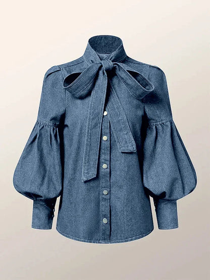 Christy™ | Puff Denim Blus