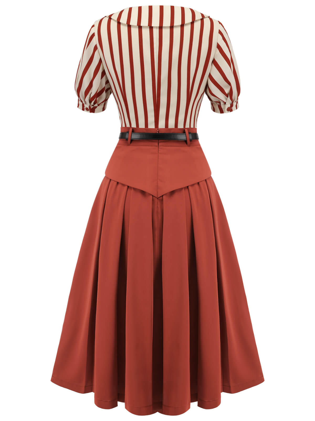 Sukienka koktajlowa pin-up w stylu vintage z lat 50., w czarne kropki w stylu retro