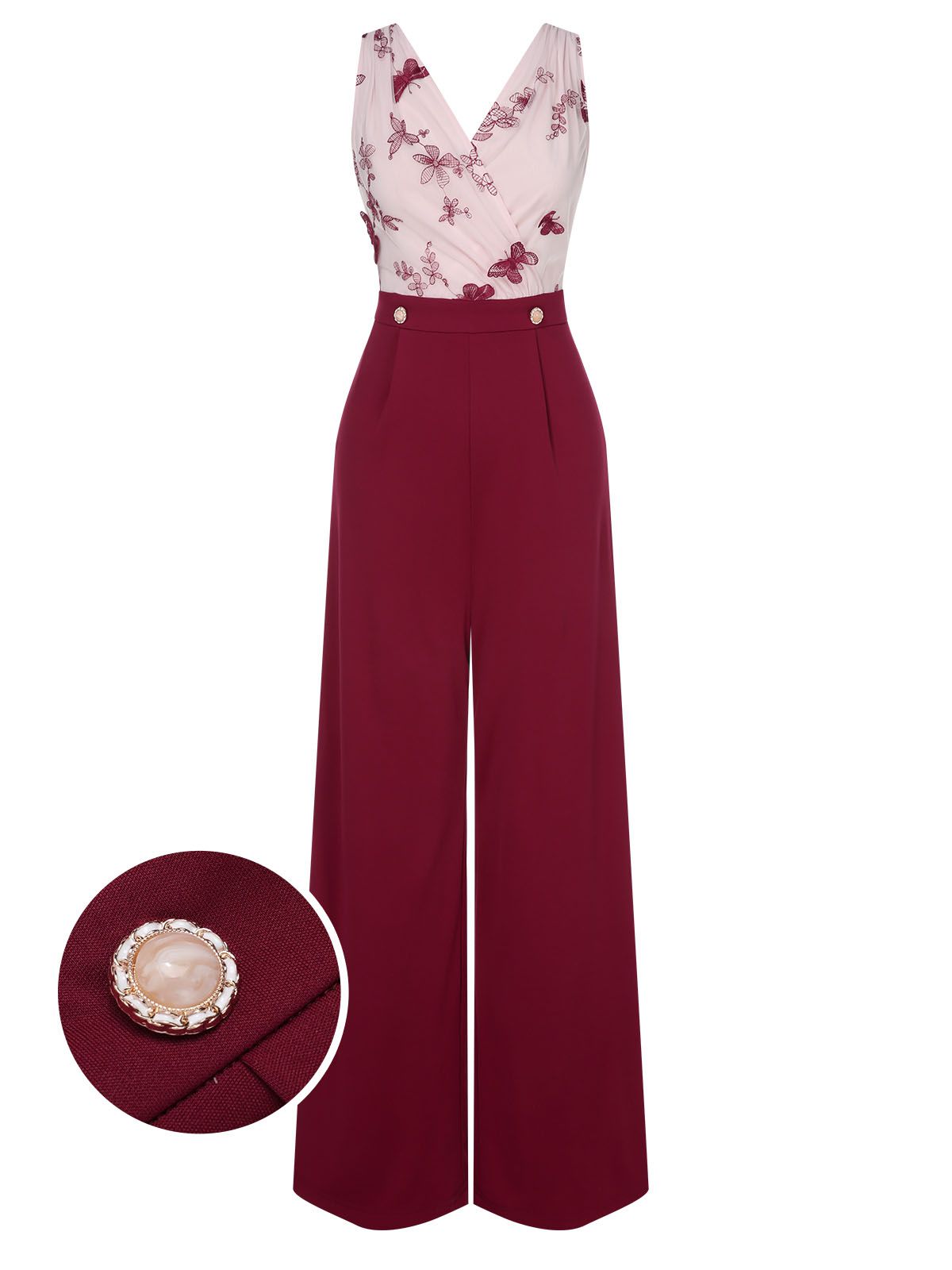 Damski kostium kąpielowy bikini w kropki z wysokim stanem