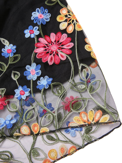 Niebieska sukienka z dekoltem w serduszko z lat 50. XX wieku z kwiatowymi guzikami