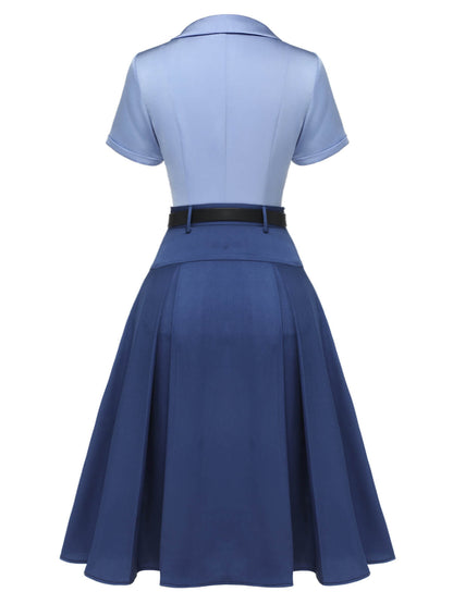 Czarna, siateczkowa sukienka z lat 50. XX wieku z haftowanymi kwiatami patchworkowymi