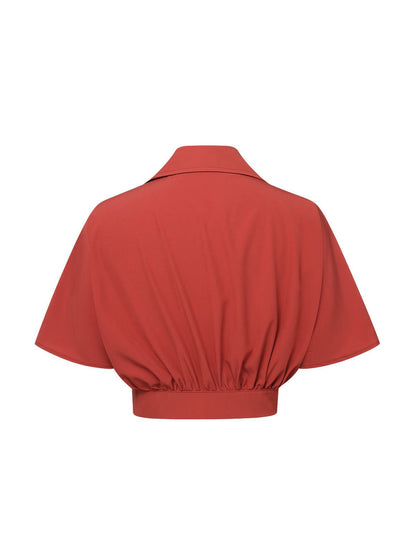 Czarny, wiśniowy kostium kąpielowy z dekoltem typu halter z lat 60. XX wieku