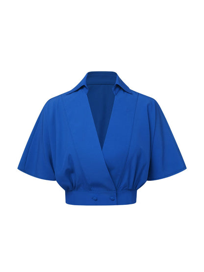 Czarny, wiśniowy kostium kąpielowy z dekoltem typu halter z lat 60. XX wieku