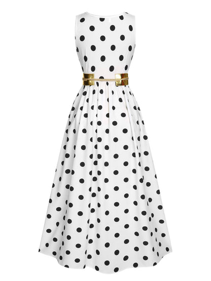 Sukienka z wysokim rozcięciem i dekoltem w serek z lat 30., z paskiem