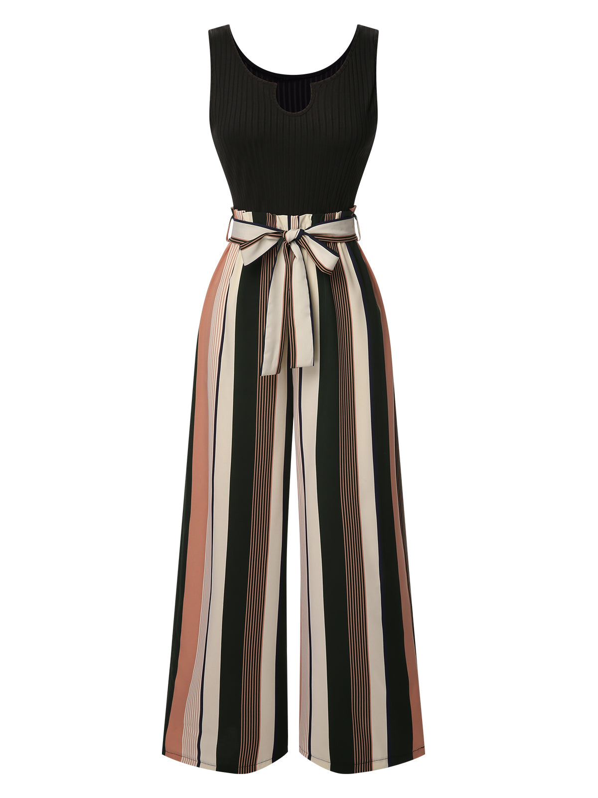 Beżowa, bawełniana sukienka z lat 40. z haftowanym kwiatowym dekoltem w serek