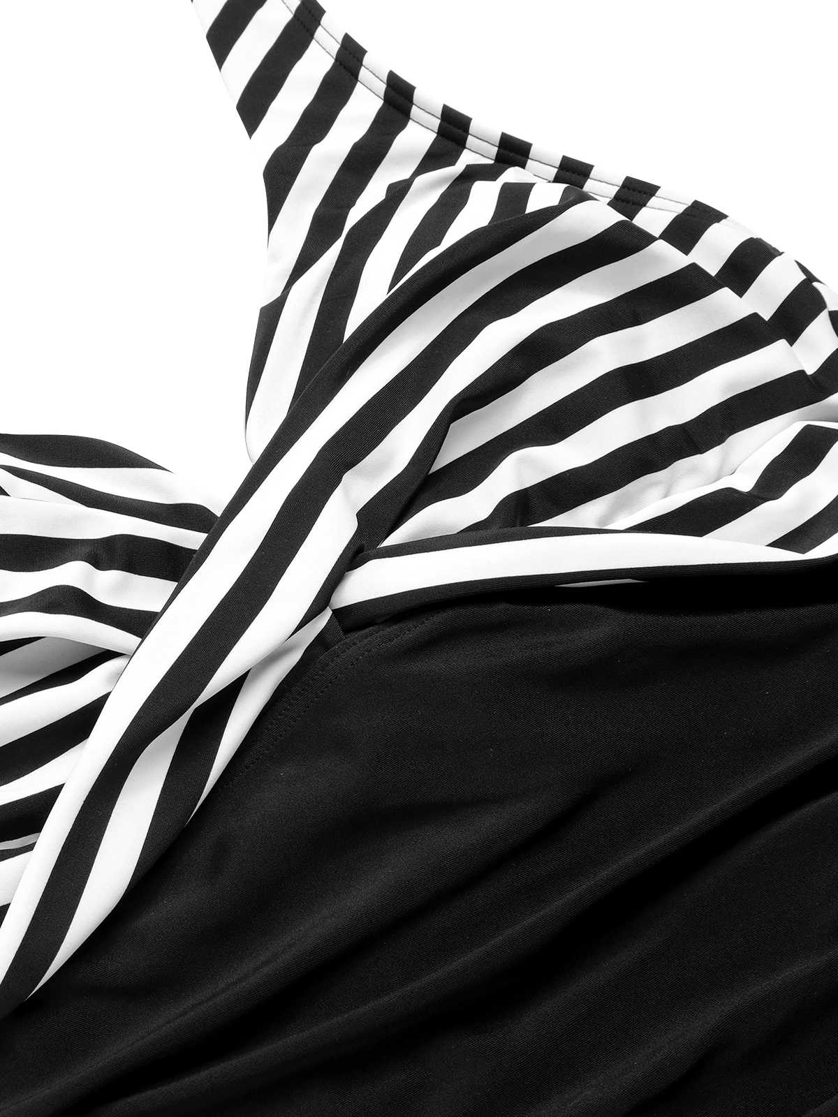 Komplet, czerwono-niebieski kostium kąpielowy z halterem z lat 40.