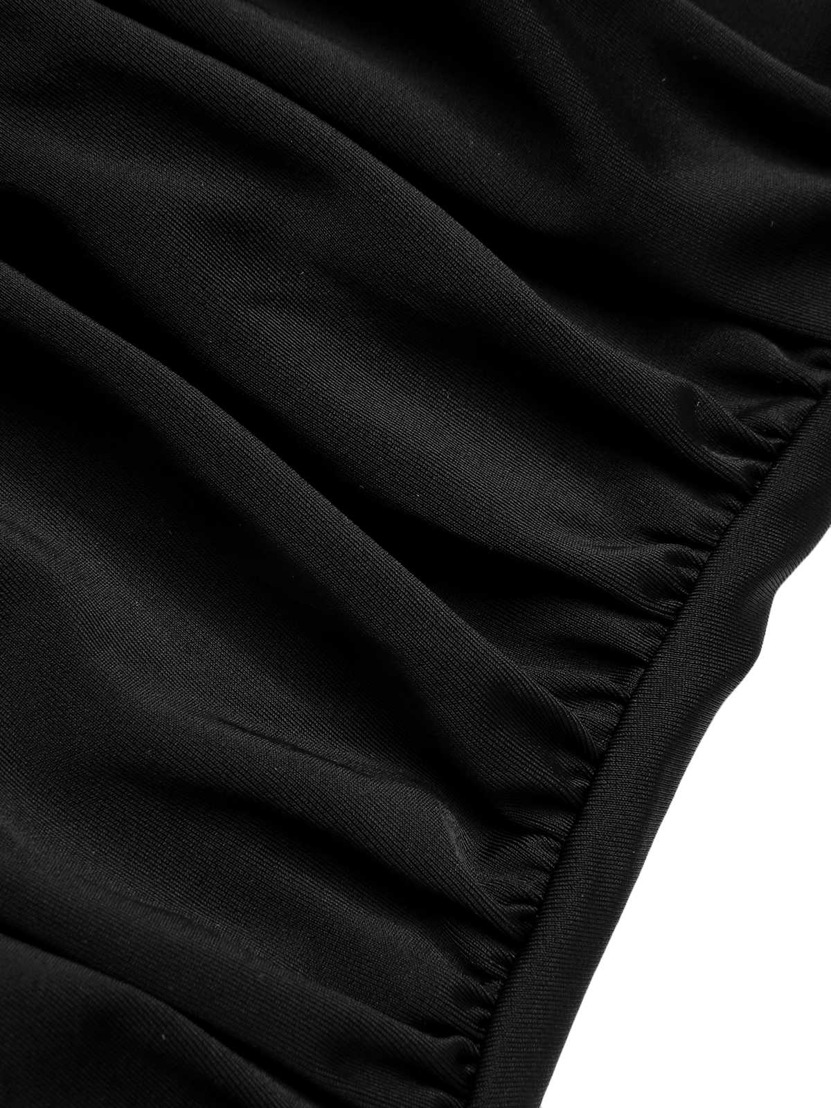 Komplet, czerwono-niebieski kostium kąpielowy z halterem z lat 40.