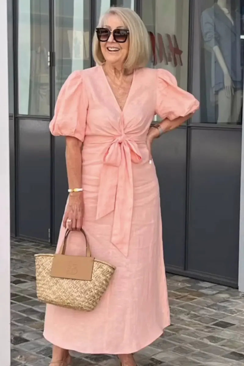 Shayla - Elegancka sukienka z dekoltem w serek