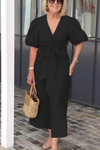 Shayla - Elegancka sukienka z dekoltem w serek