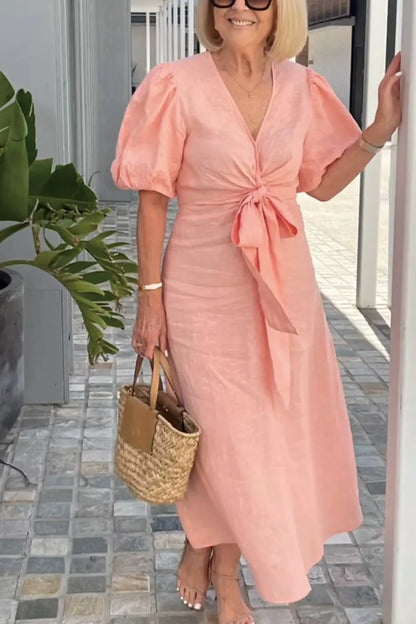 Shayla - Elegancka sukienka z dekoltem w serek