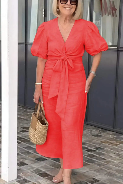 Shayla - Elegancka sukienka z dekoltem w serek