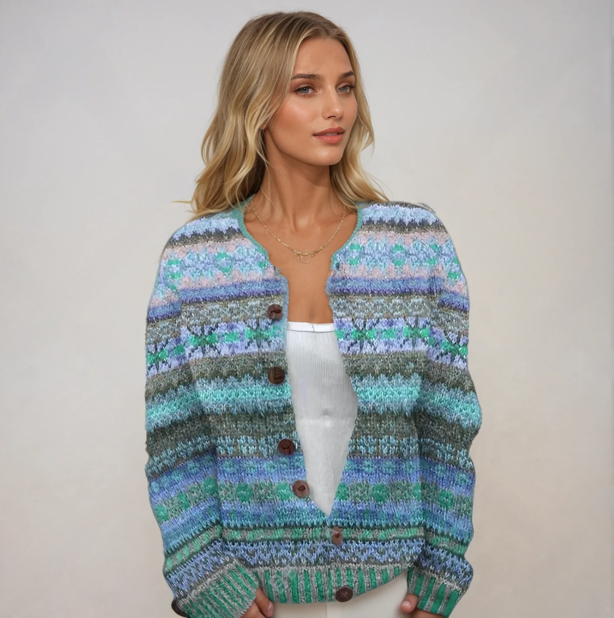 Lotta | Niebieska kamizelka z nadrukiem