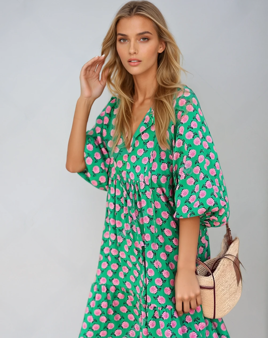 kwiat | Długa sukienka w stylu boho