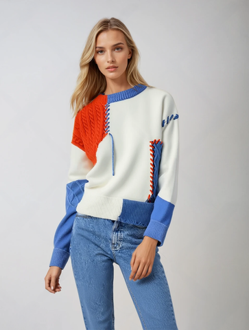 Kupidyn | Sweter z patchworkiem