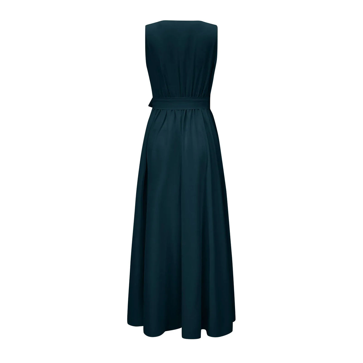 Aniela | Elegancka sukienka maxi z kopertowym dekoltem i wiązaniem w talii