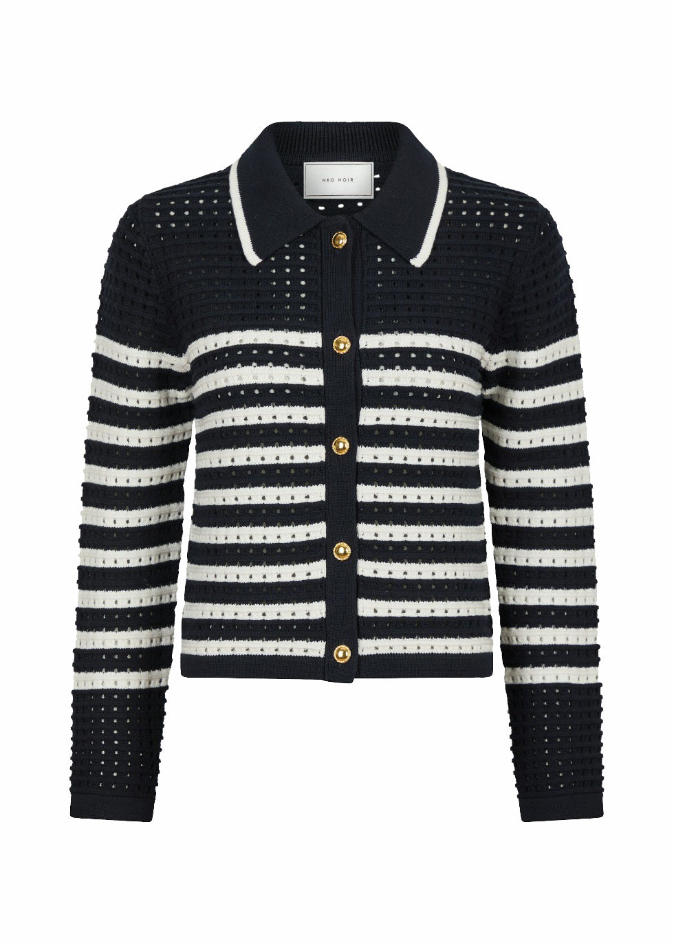 Dzianinowy kardigan Neo Noir Effie w kolorze granatowym