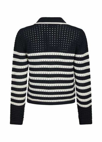 Dzianinowy kardigan Neo Noir Effie w kolorze granatowym