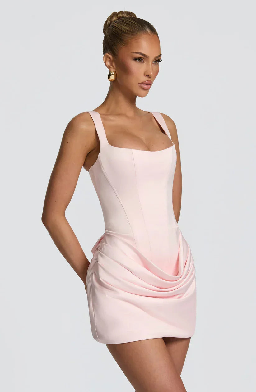 Nadia | Elegancka sukienka mini z gorsetem i marszczeniem