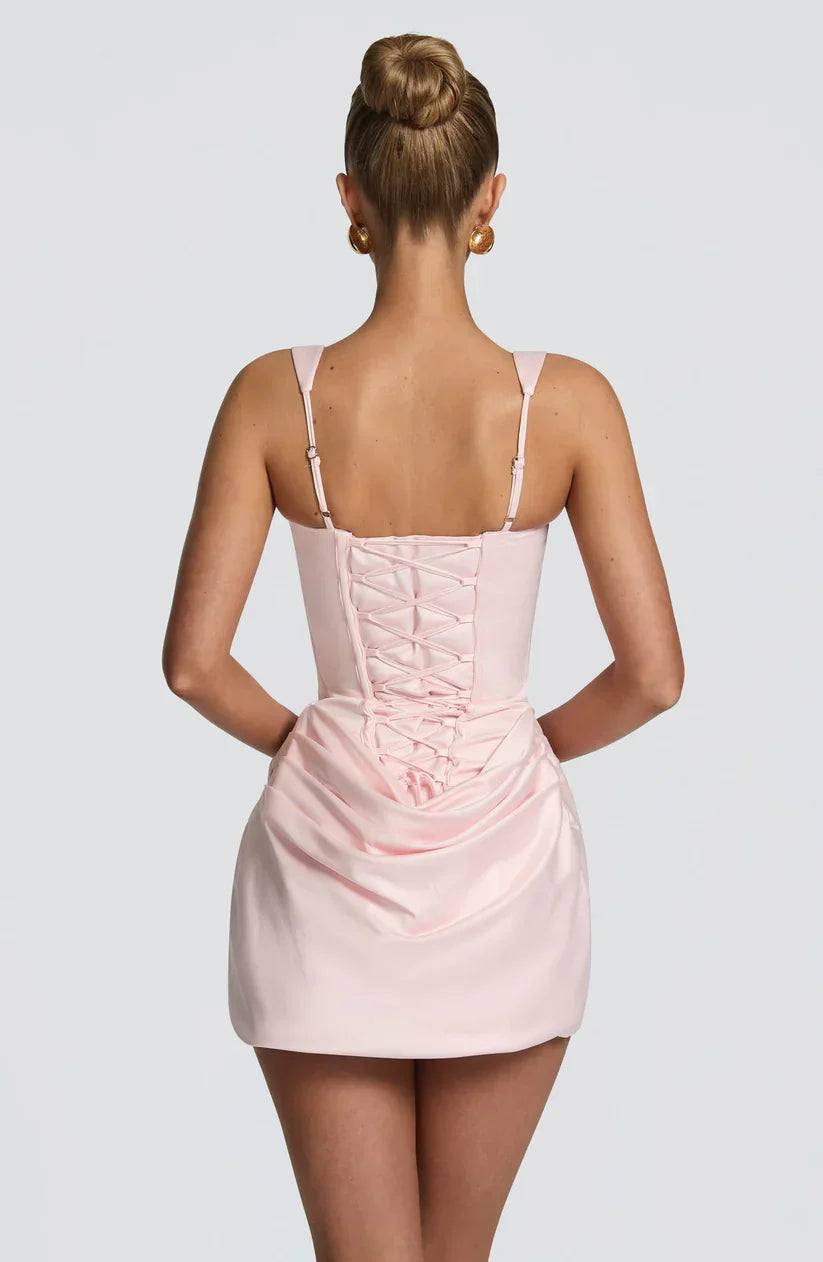 Nadia | Elegancka sukienka mini z gorsetem i marszczeniem