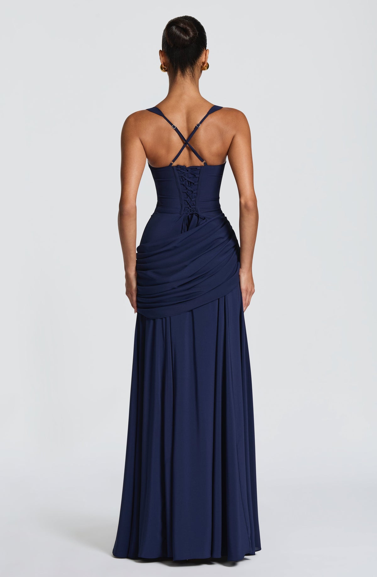 Zofia | Elegancka sukienka maxi z drapowaniem